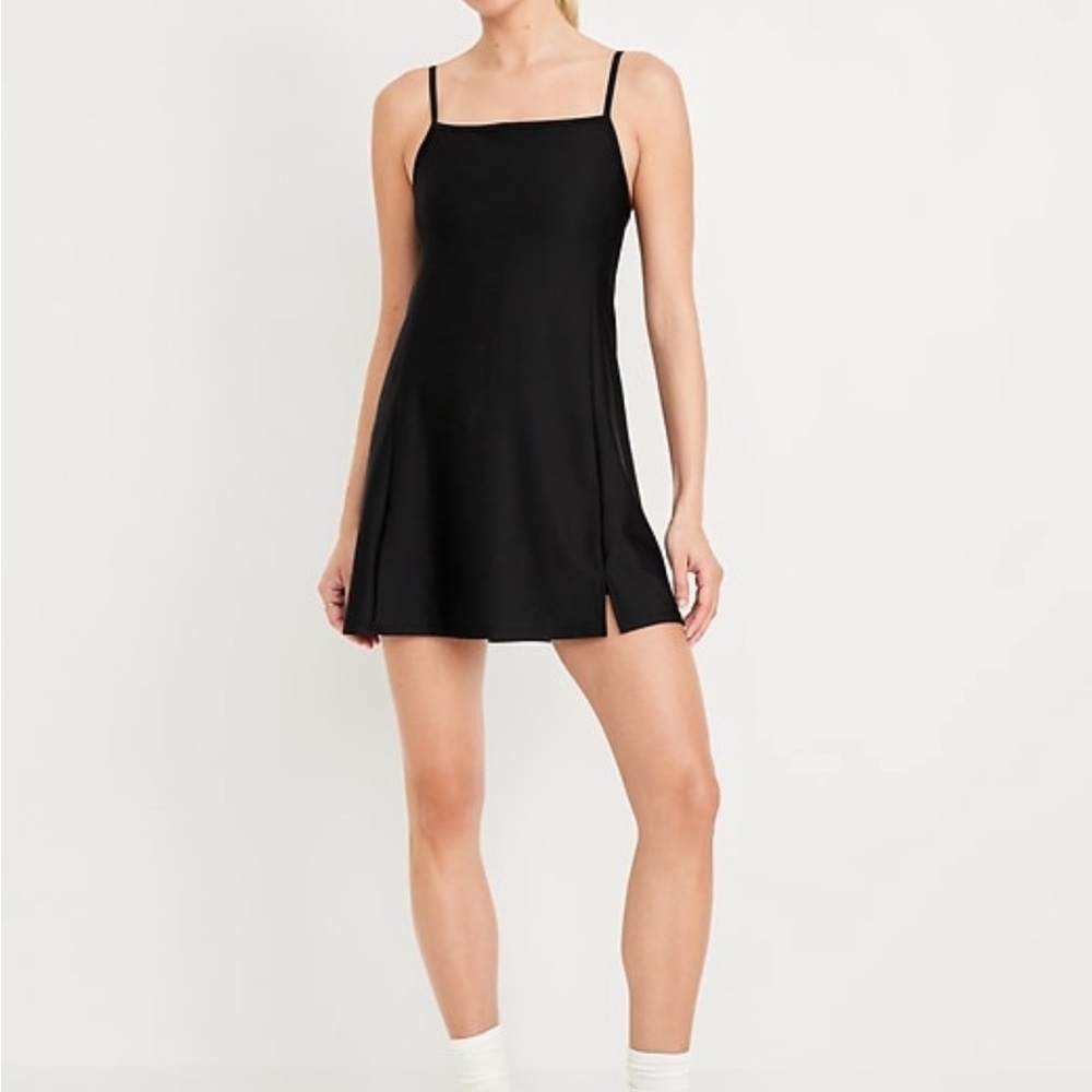Black Athletic Cami Dress, Medium